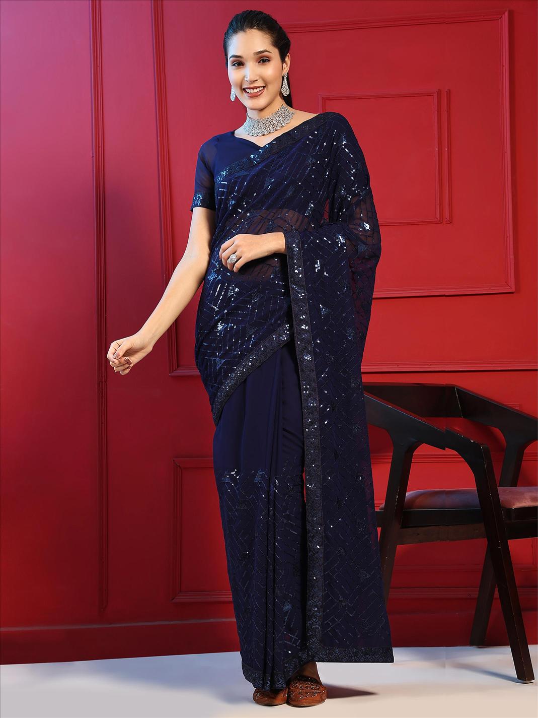 Sethnic Bling Vol 1 Georgette Party Wear Sarees Catalog
